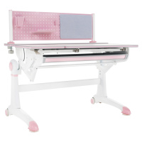Rastúci písací stôl, ružová/biela, KANTON