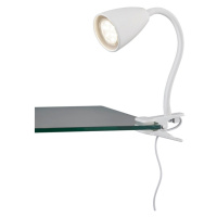 Biela stolová lampa s klipom (výška  20 cm) Wanda – Trio