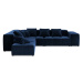 Modrá zamatová rohová pohovka (variabilná) Rome Velvet - Cosmopolitan Design