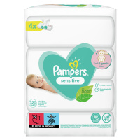 PAMPERS Wipes Sensitive Vlhčené utierky, 4 x 80 ks