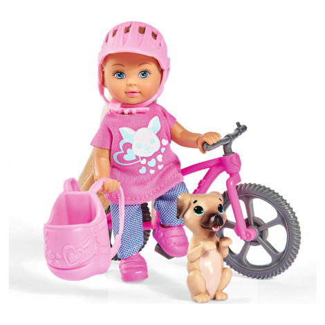 Bábika Evička s bicyklom Simba
