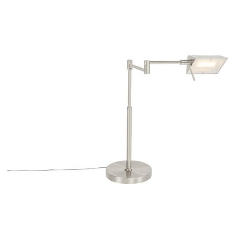 Dizajnová stolná lampa z ocele vrátane LED s dotykovým stmievačom - Notia QAZQA