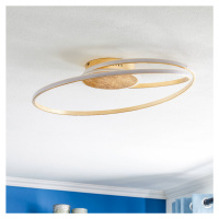 Lindby Dorle stropné LED svietidlo, zlatá, Ø 60 cm