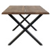 Sconto Jedálenský stôl TUELUN hnedá/čierna, šírka 140 cm