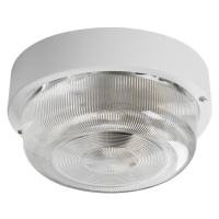 Svietidlo E27 100W, IP44, plast/sklo-biela, STR-RD, O200x104, TUNA MINI N (Kanlux)