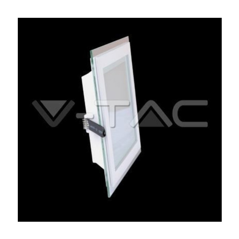 Mini LED panel štvorcový Glass zapustený 18W, 3000K, 1260lm, VT-1881G (V-TAC)