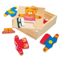 Bino Puzzle-šatníková skriňa-medvedica