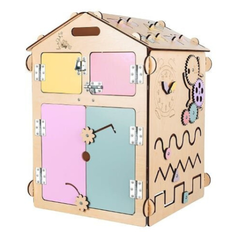 Activity board BusyKids - domček natura pastel