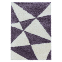 Kusový koberec Tango Shaggy 3101 lila - 80x150 cm Ayyildiz koberce