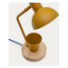 Stolová lampa v horčicovej farbe s kovovým tienidlom (výška 37 cm) Katia – Kave Home