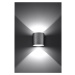 Sivé nástenné svietidlo Nice Lamps Roda