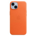 Apple Kožený kryt s MagSafe pre iPhone 14 Orange, MPP83ZM/A