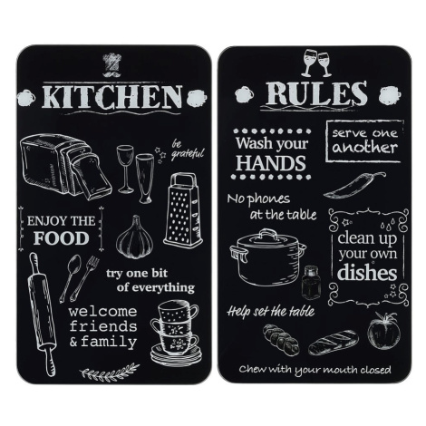 Kryty na sporák z tvrdeného skla v súprave 2 ks 52x30 cm Kitchen Rules – Maximex