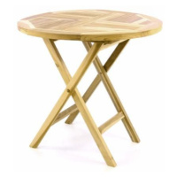 Divero 60388 Záhradný stôl sklopný z teakového dreva - Ø 80 cm