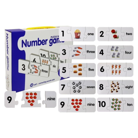 mamido  Vzdelávacie puzzle čísla Matematika Angličtina 10 spojení