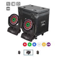 Flash 2x LMH 36x15W HEX ZOOM + CASE (rozbalené)