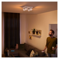 Philips Hue Buckram 4-pl. stmievač biely