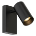 Moderné nástenné svietidlo čierne nastaviteľné s vypínačom - Jeana Luxe