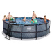 Bazén s filtráciou Stone pool Exit Toys kruhový oceľová konštrukcia 488*122 cm šedý od 6 rokov