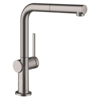 Hansgrohe M54, drezová batéria Talis s výsuvnou spŕškou, sBox, kartáčovaný čierny chróm, HAN-728