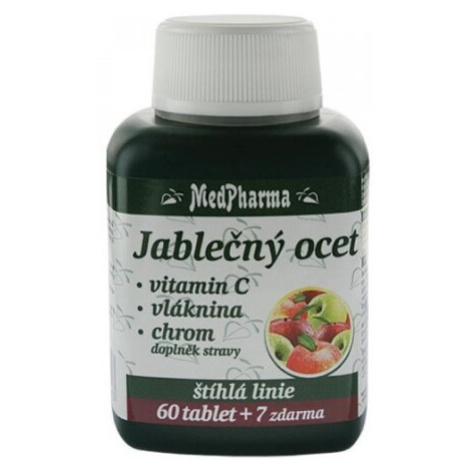 MEDPHARMA Jablčný ocot, vitamín C, vláknina, chróm 60 + 7 tabliet ZADARMO