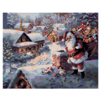 Diamantové maľovanie - SANTA CLAUS S DARČEKMI Rámovanie: vypnuté plátno na rám, Rozmer: 40x50 cm