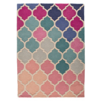 Ručně všívaný kusový koberec Illusion Rosella Pink/Blue - 80x150 cm Flair Rugs koberce