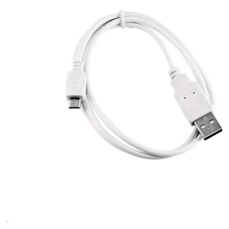 Kábel C-TECH USB 2.0 AM/Micro, 2 m, biela