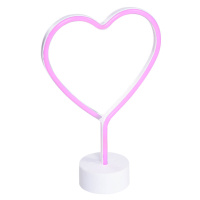 Neon stolová lampa biela vrátane LED - Amore