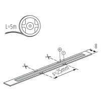 LCOB 8W/M 12 IP00-NW Pásek LED COB