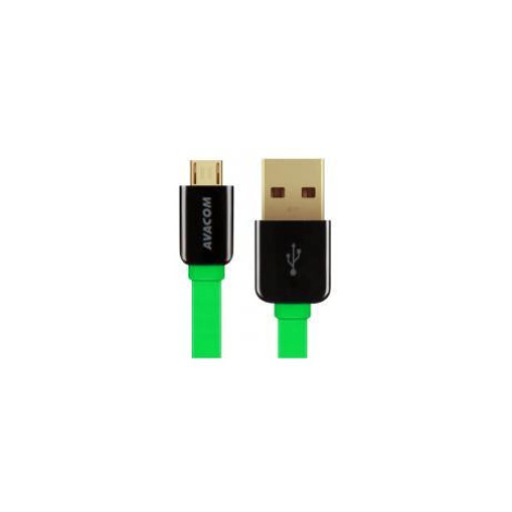 Avacom USB kabel (2.0), USB A samec - microUSB samec, 0.4m, zelený, blistr