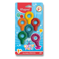 Pastely Maped Color´Peps Baby Crayons - 6 farieb