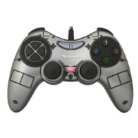 Gamepad Defender Zoom, 10tl., USB, sivý, vibračné, Windows XP/VISTA/7/8/10