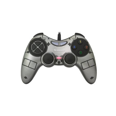 Gamepad Defender Zoom, 10tl., USB, sivý, vibračné, Windows XP/VISTA/7/8/10