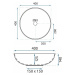 Rea Mandala, umývadlo na dosku 400x400x115 mm, viacfarebné, REA-U7502