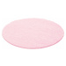 Kusový koberec Life Shaggy 1500 pink kruh Rozmery koberca: 80x80 kruh