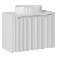 Závěsná skříňka Nova White II s deskou a umyvadlem 80 cm bílá