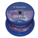 Verbatim DVD+R, Matt Silver, 43550, 4.7GB, 16x, spindle, 50-pack, bez možnosti potisku, 12cm, pr