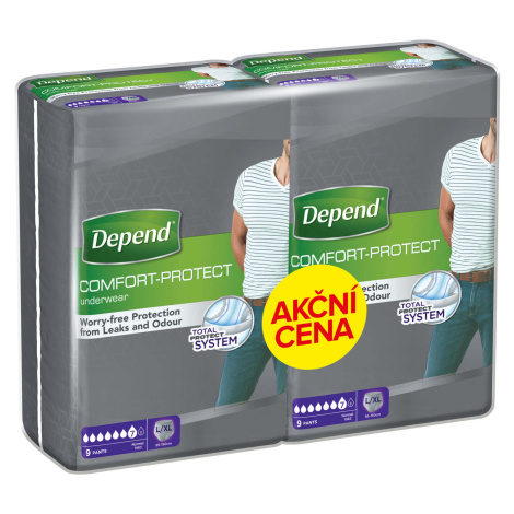 DEPEND Pánske naťahovacie nohavičky Normal L/XL Duopack 18 ks