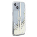 Guess PC/TPU Liquid Glitter Gold Stripe Zadný Kryt pre iPhone 15 Transparent