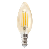 LED žiarovka Flame Straight 2W E14 teplá biela