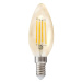 LED žiarovka Flame Straight 2W E14 teplá biela
