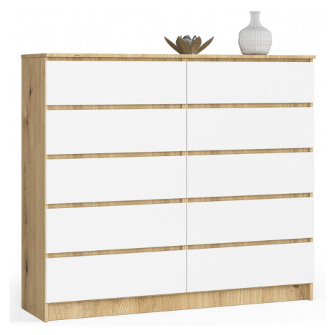 RAUMHIRSCH FURNITURE KOMODA dub Artisan, biela 121/138/40