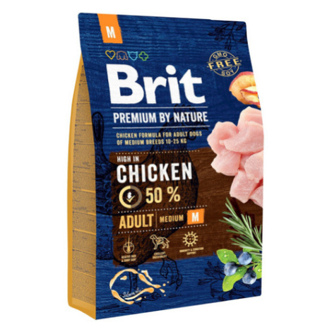 Brit Premium by Nature dog Adult M 3kg