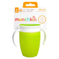 MUNCHKIN Juniorský netečúci hrnček 360° s uškami 12m+, zelený 207 ml