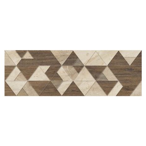 Dekor Fineza Adore ivory triangles 25x75 cm mat DADORE275TR