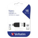 VERBATIM Flash Disk 16GB Store 'n' Stay NANO + micro USB OTG adaptér, USB 2.0, čierny