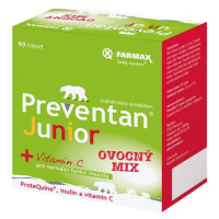 FARMAX Preventan Junior + vitamín C ovocný mix 90 tabliet