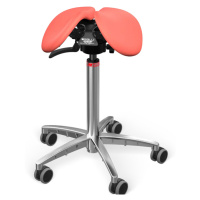 Sedlová stolička Salli SwingFit Farba čalúnenia: Koža - koralová #05145, Výška postavy: Stredná 