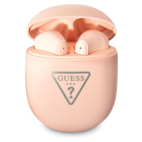 Guess True Wireless Triangle Logo BT5.0 4H Stereo Earphones Matt Pink